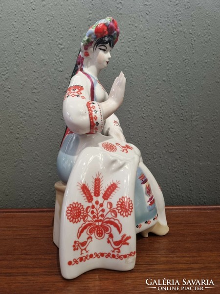 Marked Russian porcelain maiden figure statue - 51204