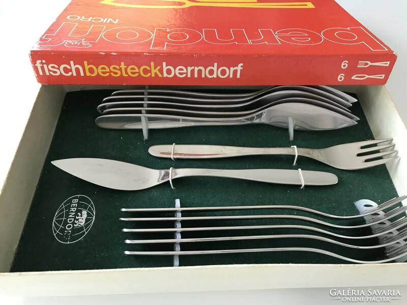 Berndorf halas evőeszköz készlet, eredeti dobozban
