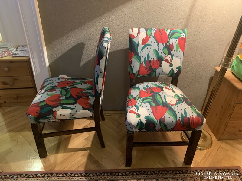 Rarity! 2 art deco tulip chairs, carefully renovated
