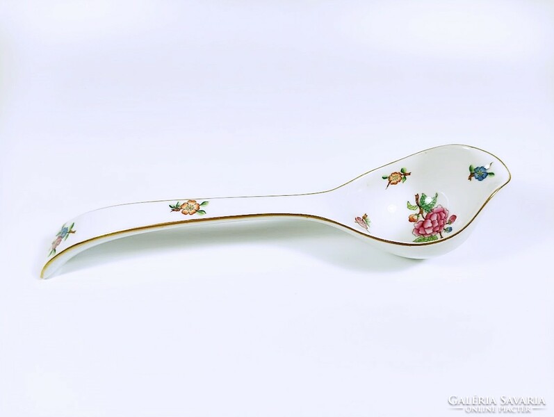 Herend, Eton pattern sauce boat with sauce spoon (220;240) hand painted porcelain (j362)