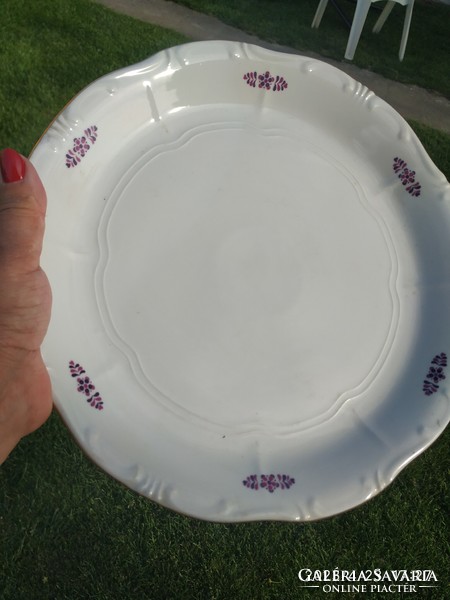 Zsolnay porcelain round serving dish, table center serving dish for sale!