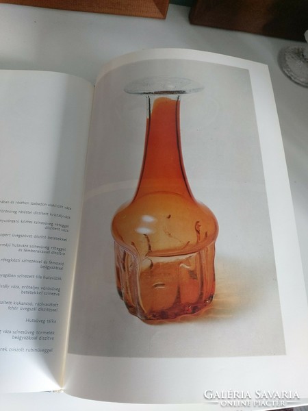 Large, hand-made fine glasses by Erzsébet Sábo, glass art book