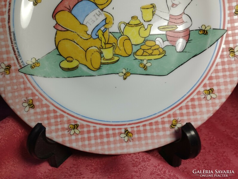 A fairy-tale French Jena cake plate, piglet and its companions