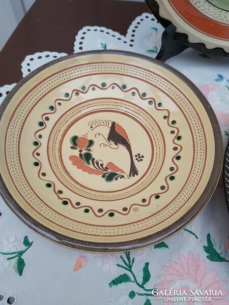 Karcagi wall plates ceramic wall plate plate with birds and flowers