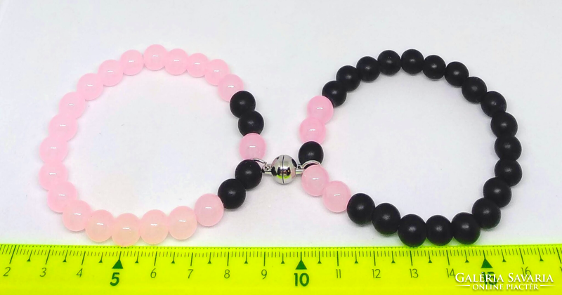 Double bracelet set, 8 mm pearls 315