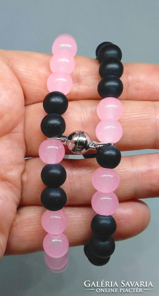 Double bracelet set, 8 mm pearls 315