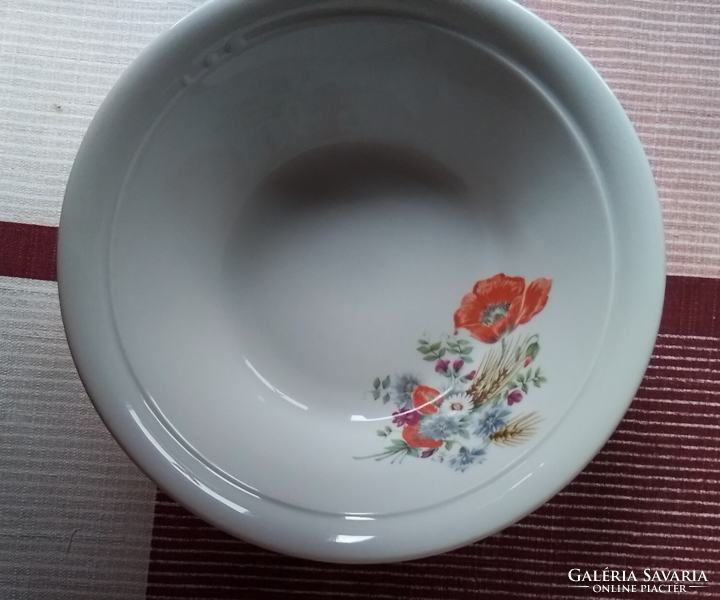 Porcelain with poppy garnish