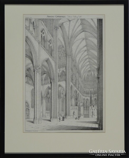 A. Newman lithograph: French cathedrals in Amiens