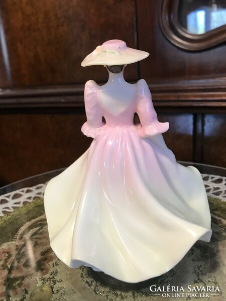 Coalport debulante may ball flawless, hand painted, marked, porcelain statue