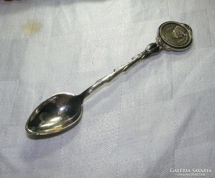 Memorial spoon - with portrait of Charles de Gaulle