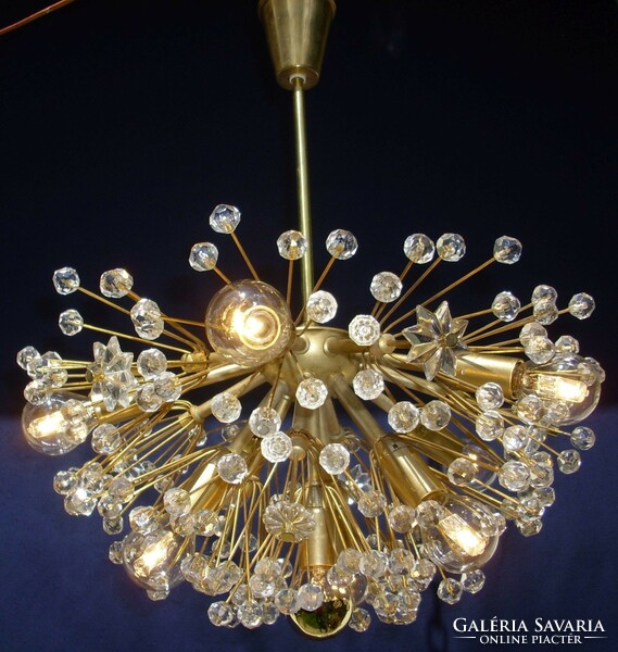 Sputnik crystal chandelier by Emil Stejnar