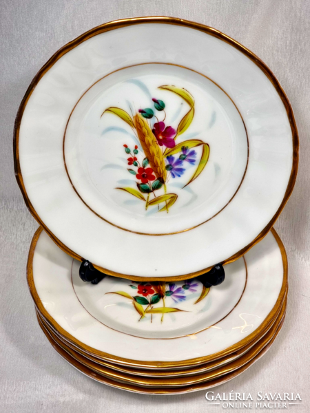 KPM Waldenburg  (1840-1895 )porcelán süteményes tányérok,aranyozott szegéllyel, + festve.