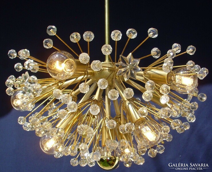 Sputnik crystal chandelier by Emil Stejnar