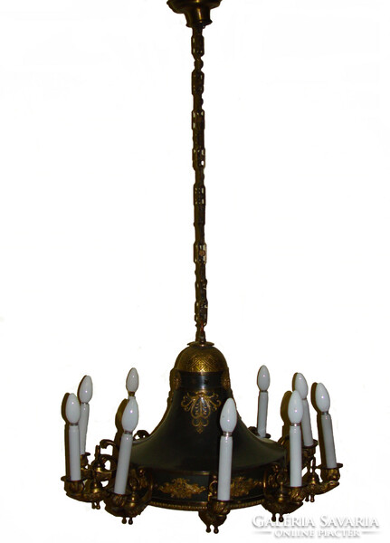 Ten-arm empire chandelier