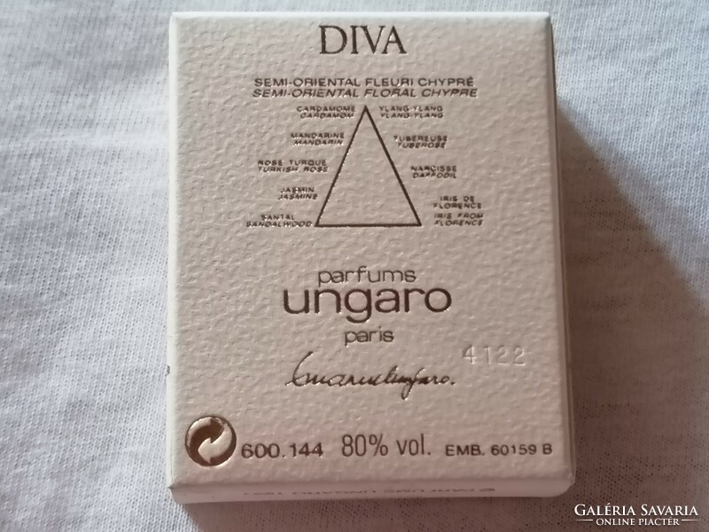 Emanuel Ungaro Diva Eau de Parfum Edp 4,5ml parfüm nőknek Nagyon ritka 1994-es kiadás