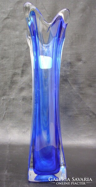 Kék üvegváza Austria Lux Glass