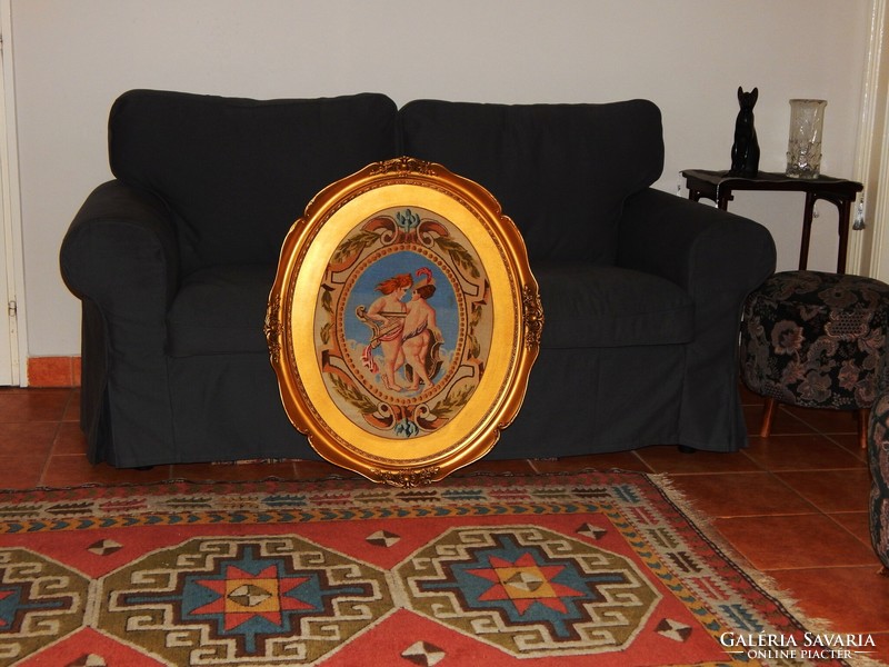 Quality tapestry in an 80 x 68 oval frame, in excellent condition