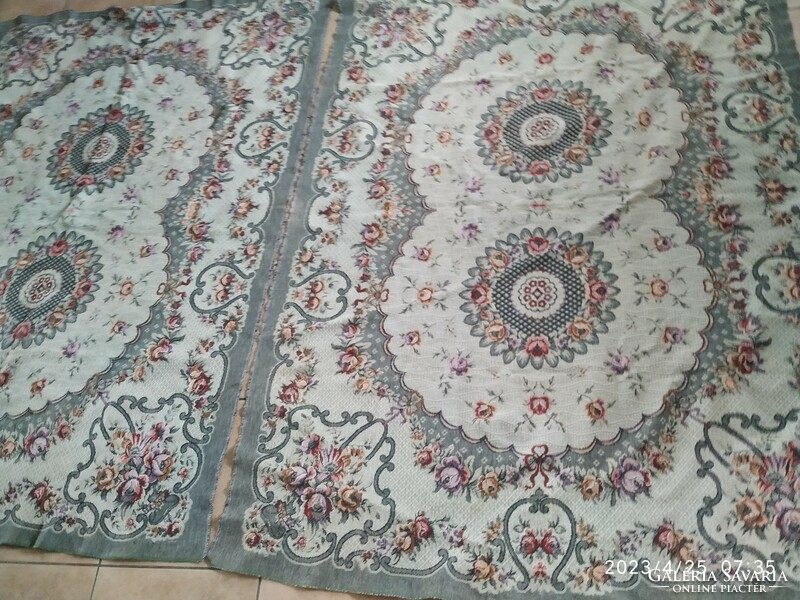 Beautifully patterned retro woven tablecloth bedspread nostalgia item for sale! 2 pcs