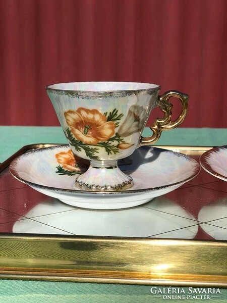 Beautiful elegant luster glaze gilt floral cup tea cup coffee cup