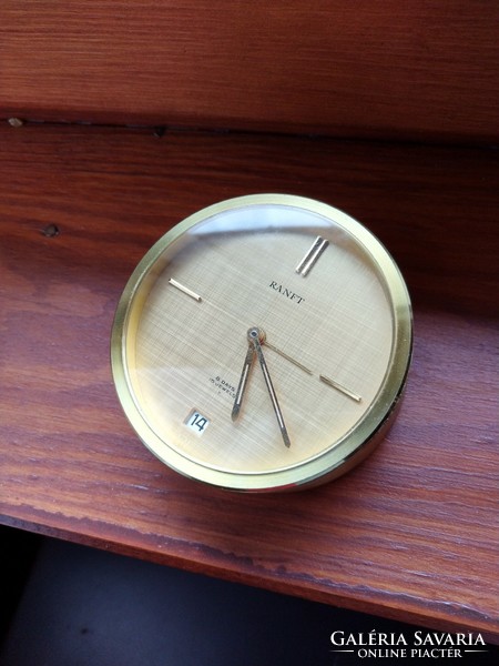 Ranft 8-day Swiss table alarm clock