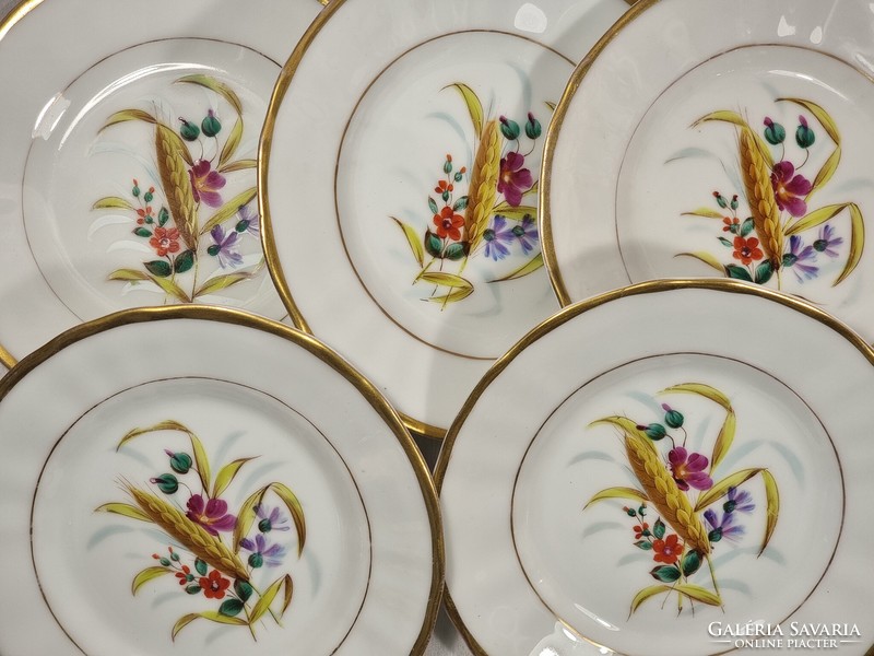 KPM Waldenburg  (1840-1895 )porcelán süteményes tányérok,aranyozott szegéllyel, + festve.