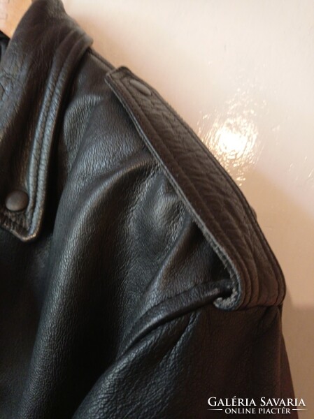 Large size buffalo leather jacket motorcycle jacket