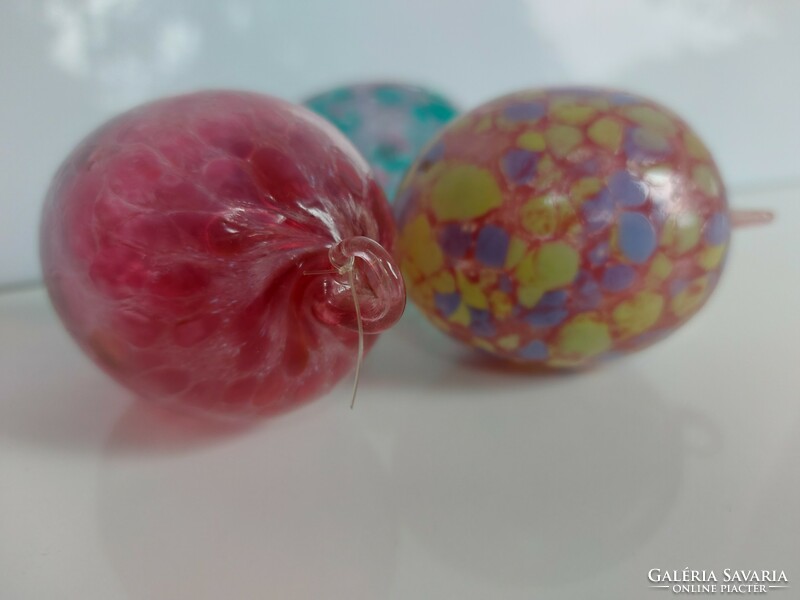 Glass hanging Easter eggs, 3 pcs together
