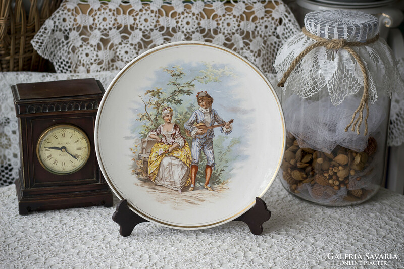 Hand-painted, vintage, wall plate.
