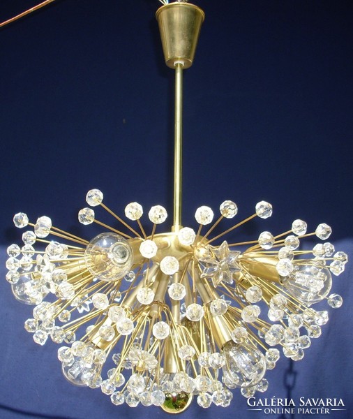 Sputnik crystal chandelier by Emil Stejnar