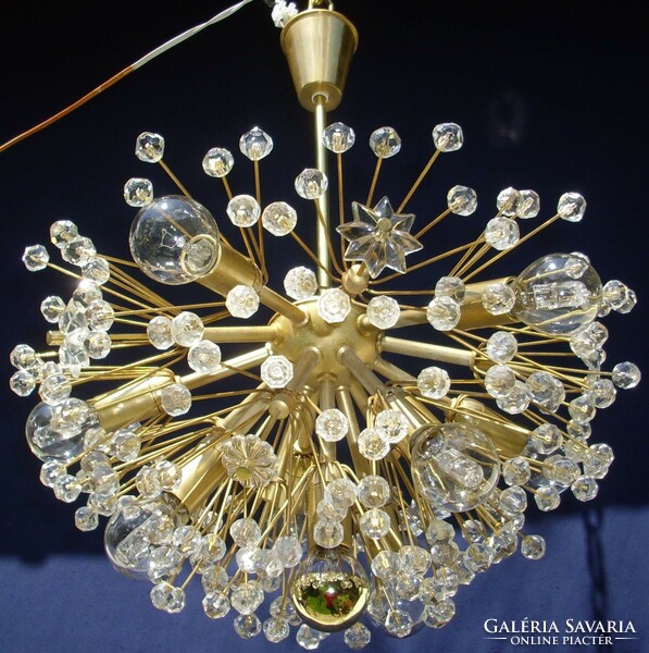 Sputnik crystal chandelier by Emil Stejnar