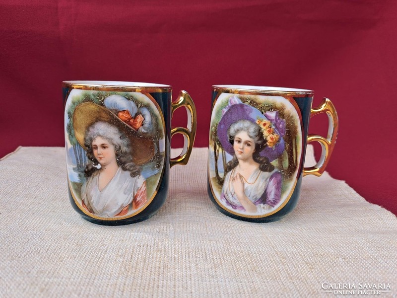 Beautiful rare antique mugs mug portrait