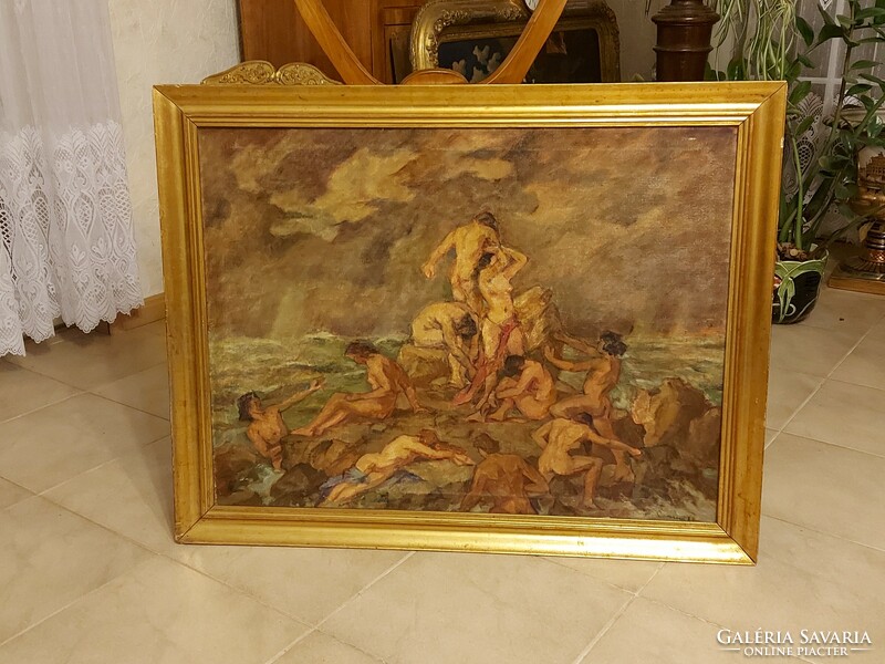 Csánky Dénes ragyogó antik festménye!