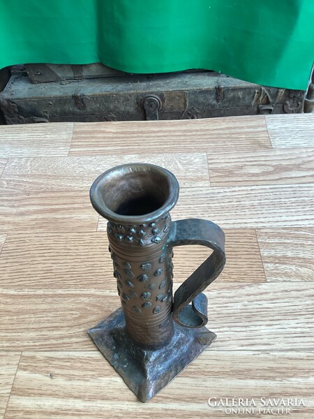 Bronz váza gyertyatartó és hamutartó egyben 18 cm.