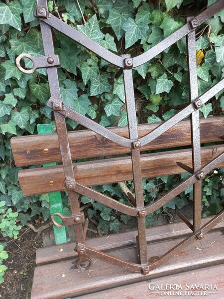 Antique wrought iron harrow
