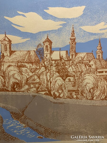 Imre Szánthó panorama of Szentendre