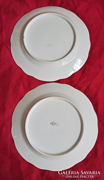 Old Zsolnay white plates 2 together