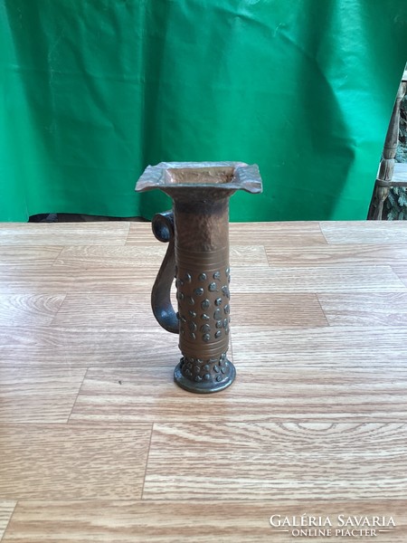 Bronze vase candle holder and ashtray in one 18 cm.