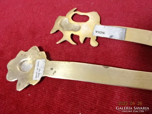 Indian copper paper cutter, two pieces. Jokai.