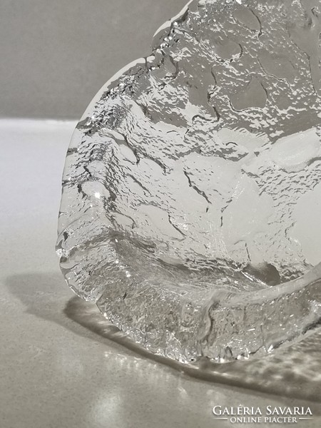 Norvég Magnor vintage jégüveg tál - ' 70-es évek