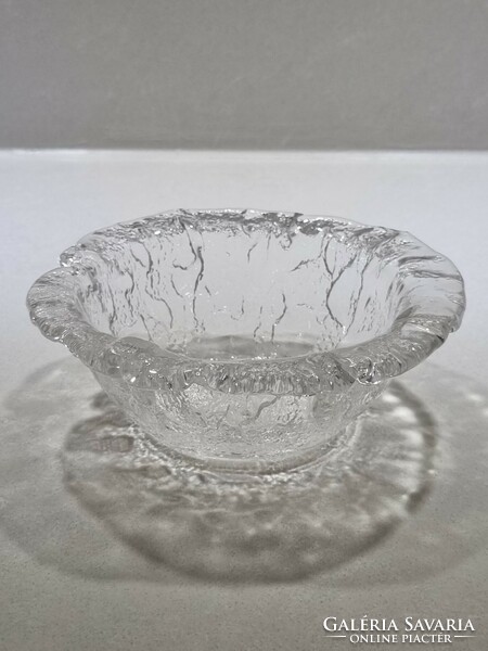 Norwegian magnor vintage ice glass bowl - '70s