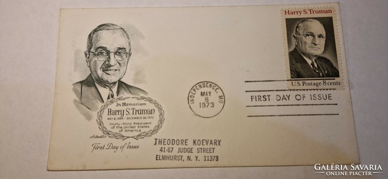 Első napi bélyeg 1974 Truman