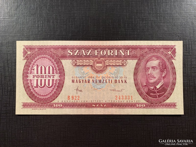 ***  UNC FORDÍTOTT HÁTLAPI 1984-es 100 forint ***