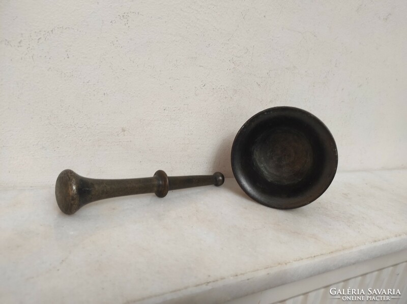 Antique apothecary pot bronze mortar medicine making pharmacy 18th century 799 6625