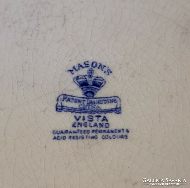 DT/194. Mason's Vista Blue ovális kínáló tál