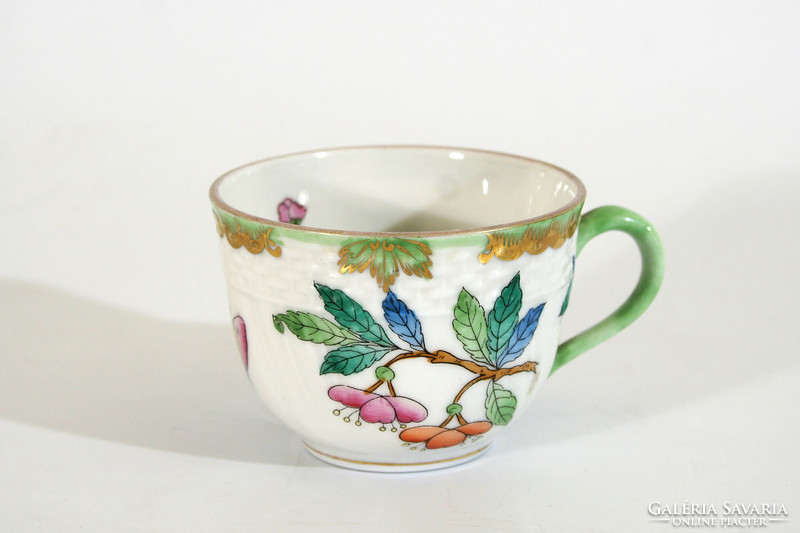 Antique Herend Victoria pattern cup with bottom 1711 | vbo coffee cup tea cup plate 711