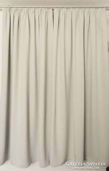 Beige modern curtain, new with black-out shade