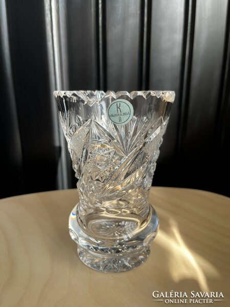 Valaská belá crystal - wonderful lead crystal vase, flawless