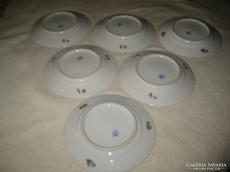 Ó-Herend Victoria pattern small plates 1943. 6 Pcs 15.2 cm