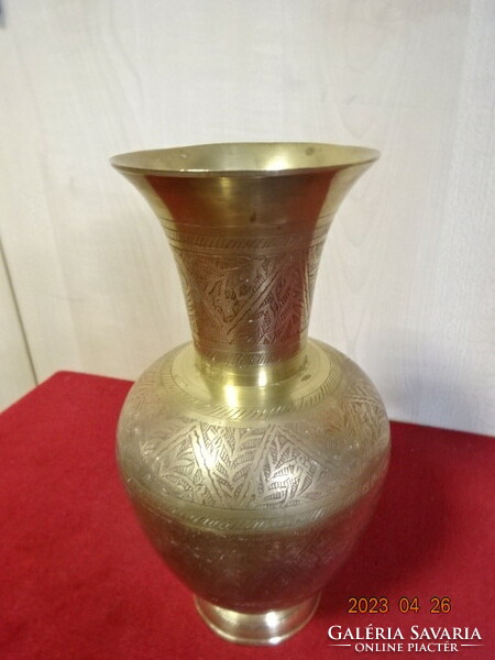 Indian copper vase, colored, height 21.5 cm. Jokai.
