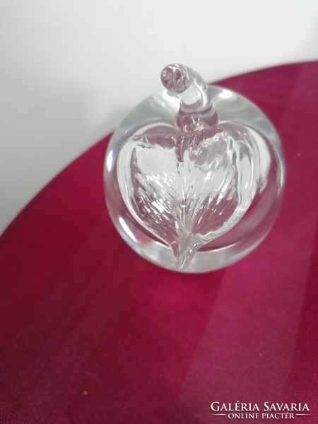 Paperweight - glass apple, desk decoration